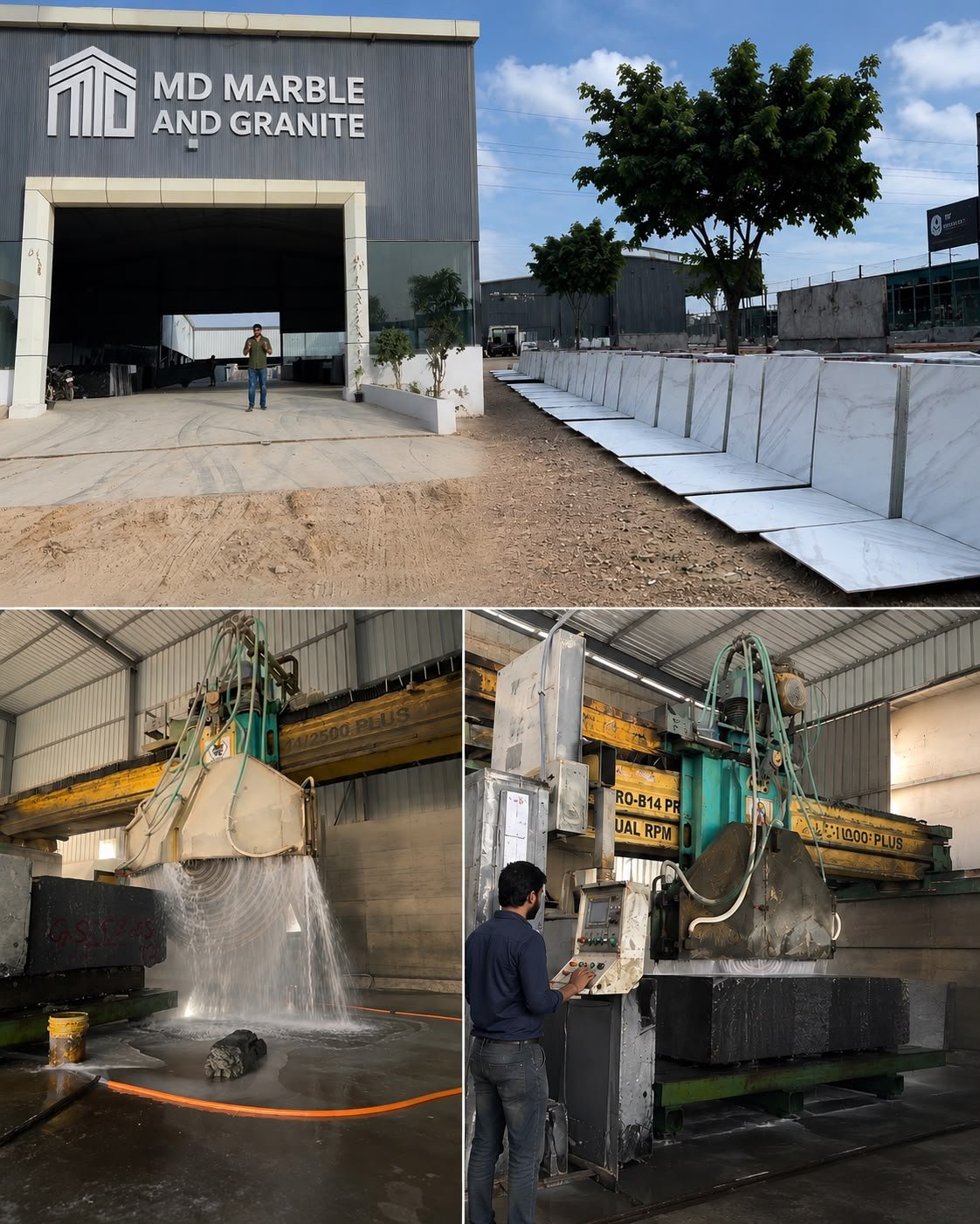 Marble cutting and polishing